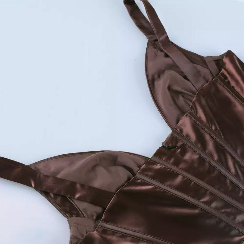 Jessica Dress- Brown