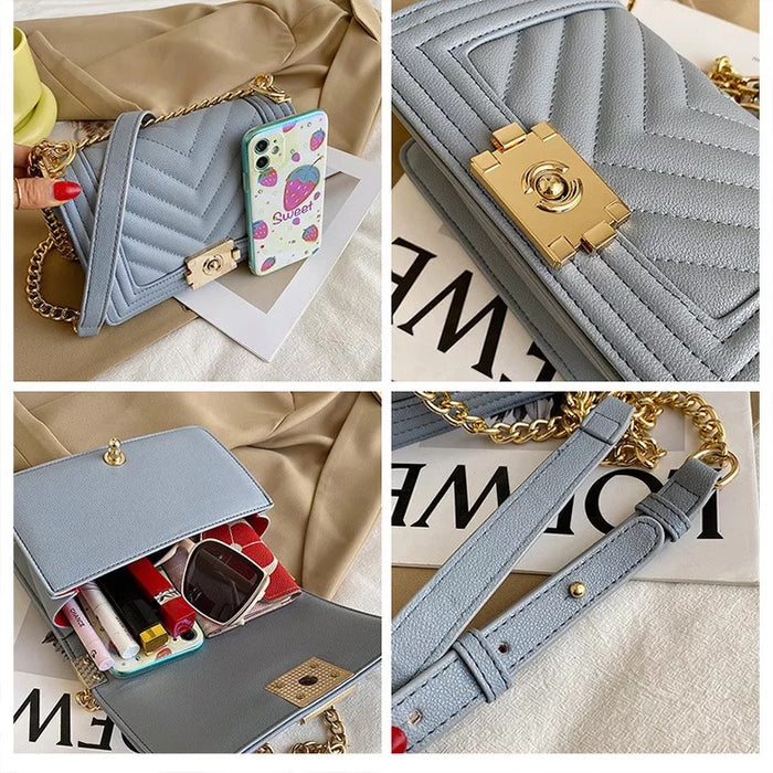 Army Shoulder Evening Bag- Blue