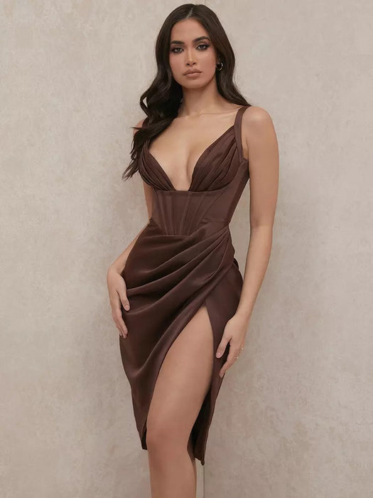 Jessica Dress- Brown