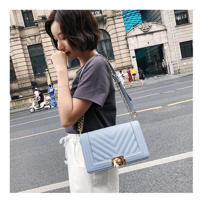 Army Shoulder Evening Bag- Blue