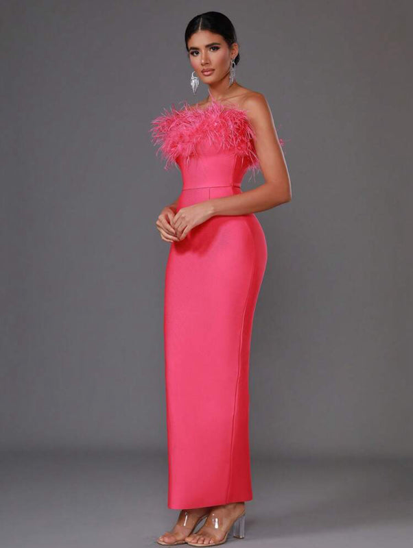 Cindy Maxi Dress- Hot Pink