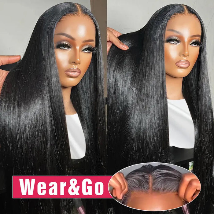 Glueless Human Hair wig 180 Density wear and go