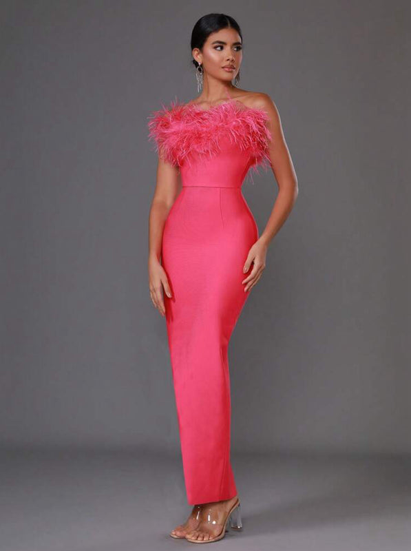 Cindy Maxi Dress- Hot Pink