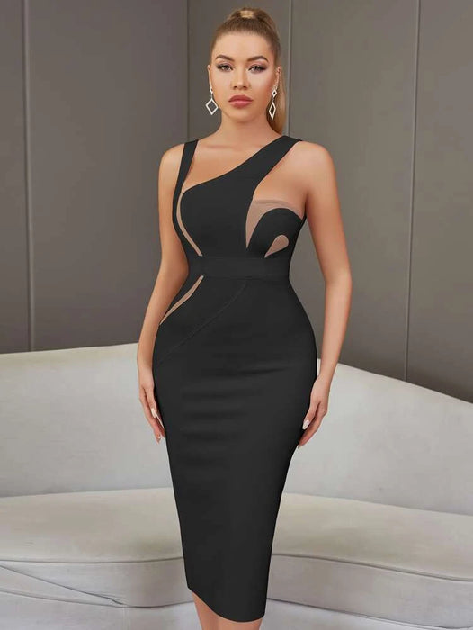 Sexy Back Bandage Dress  Black