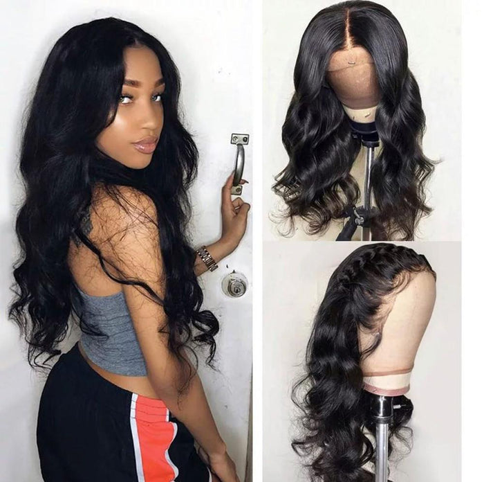 13X4 Lace Front  body wave Human Hair Wigs 180 Density