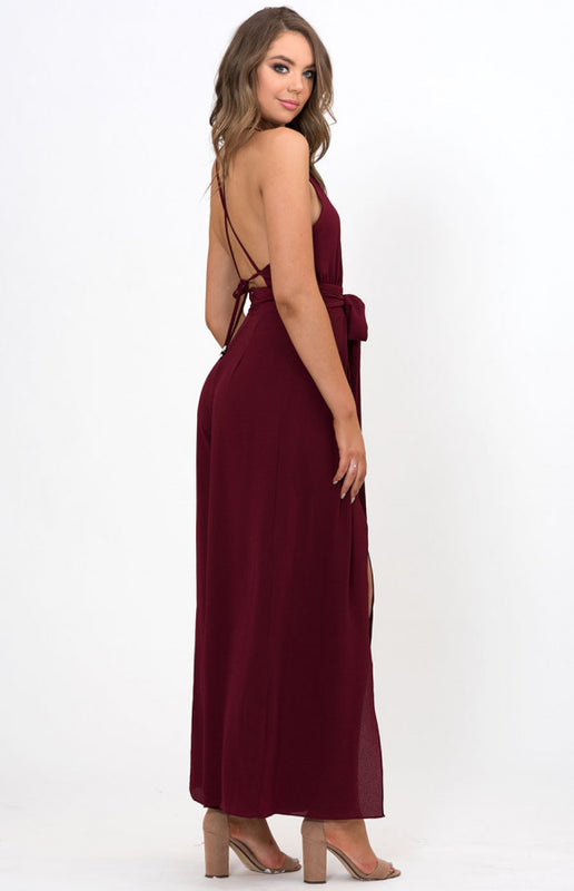 Lilian Jumpsuit- Burgundy