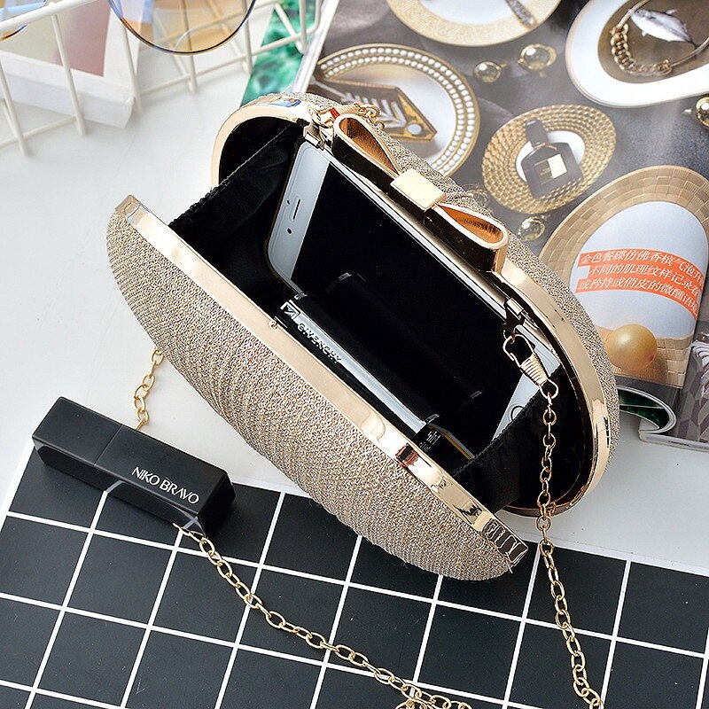 Golden Evening Clutch Bag