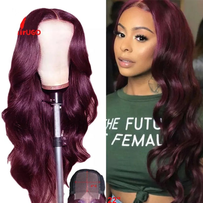 Lace closure Human Hair wig 4x4