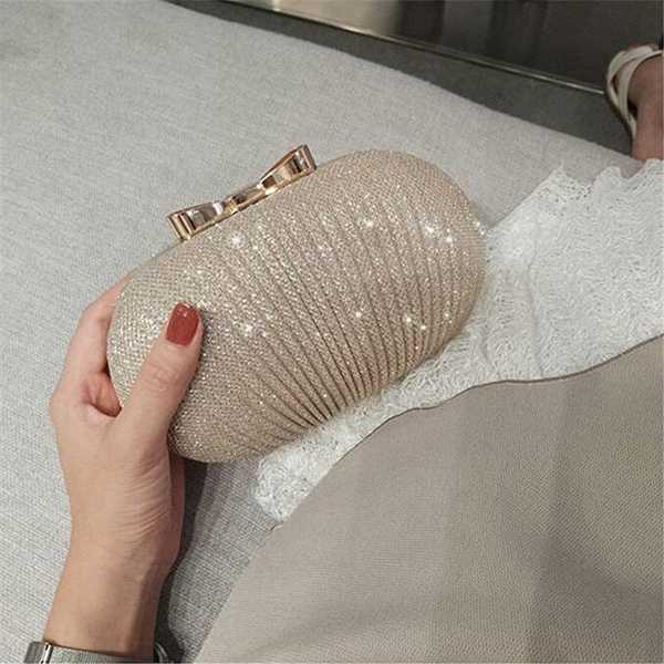 Golden Evening Clutch Bag