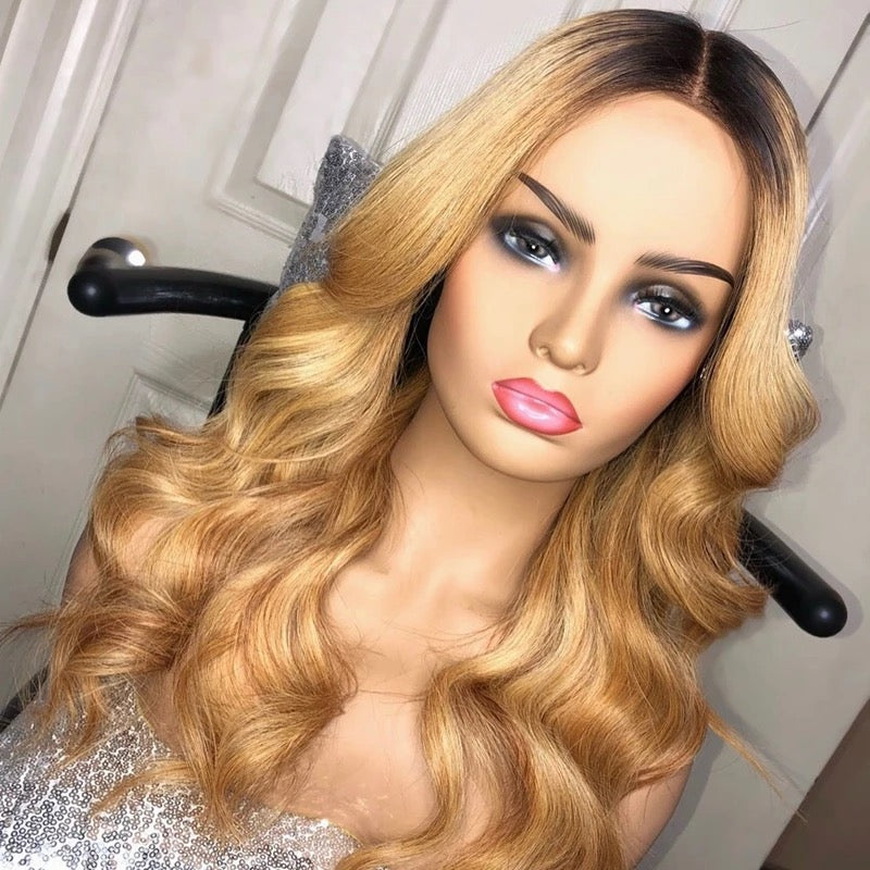 Ombré Front Lace Human Hair wig 4x4