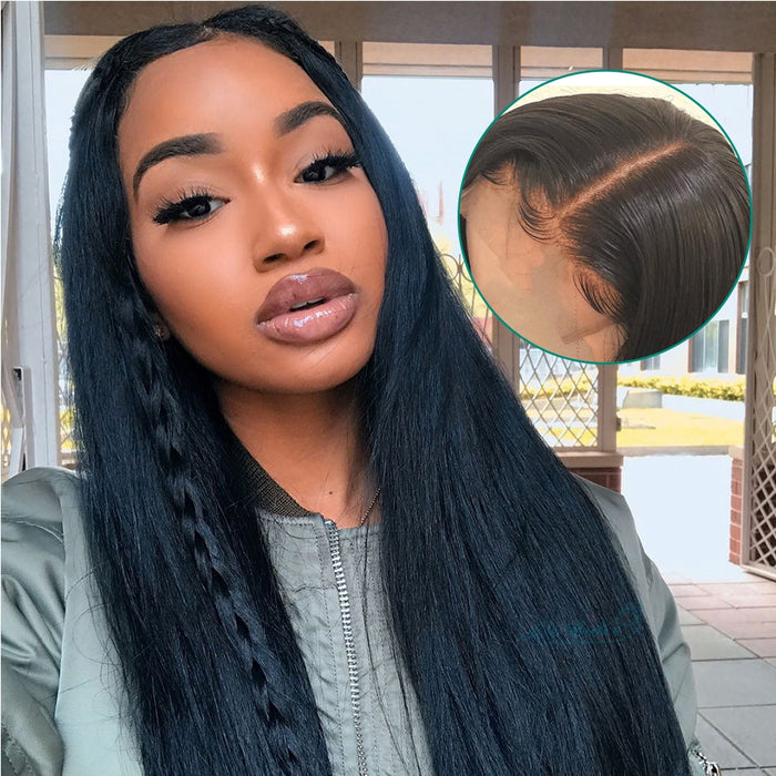 Closure Human Hair Wigs Lace Front 4x4