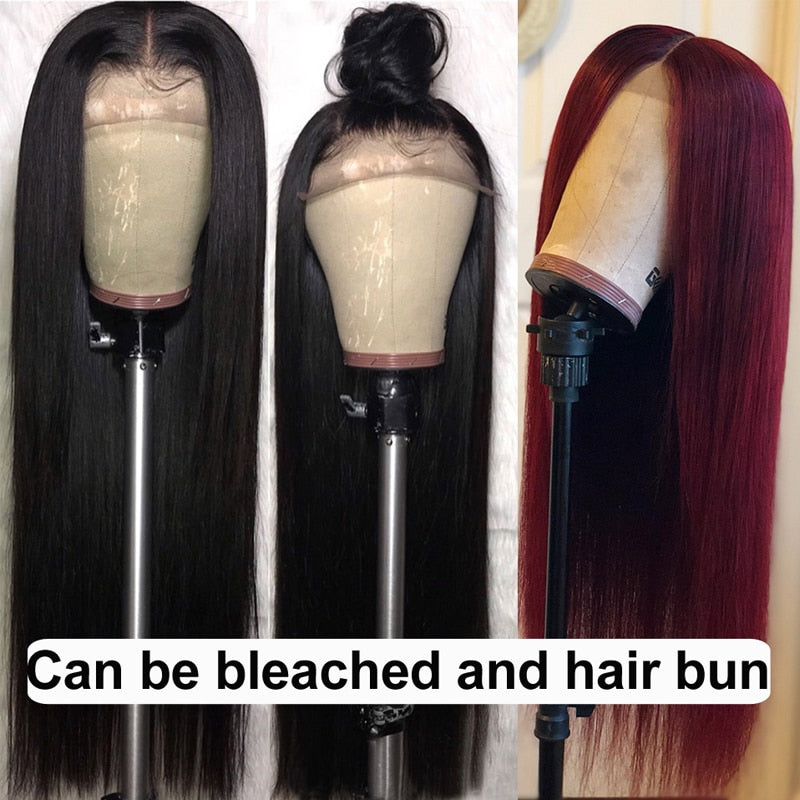 Closure Human Hair Wigs Lace Front 4x4