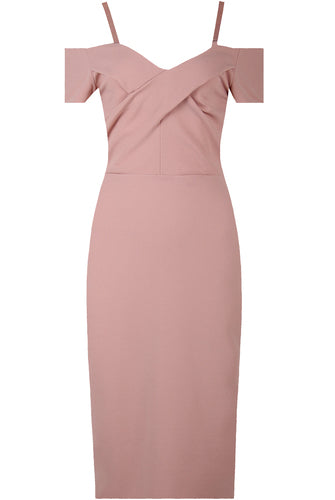 Niki Midi Dress-Blush