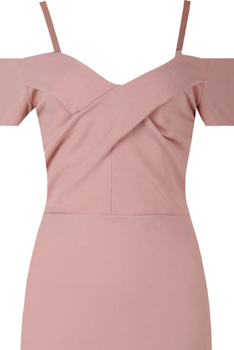 Niki Midi Dress-Blush