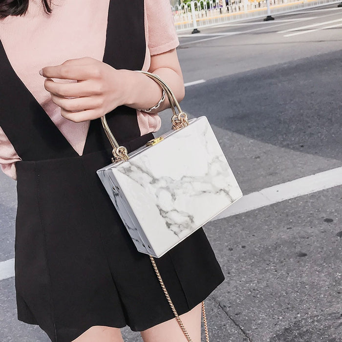 Marble Print Fashion Evening Clutch