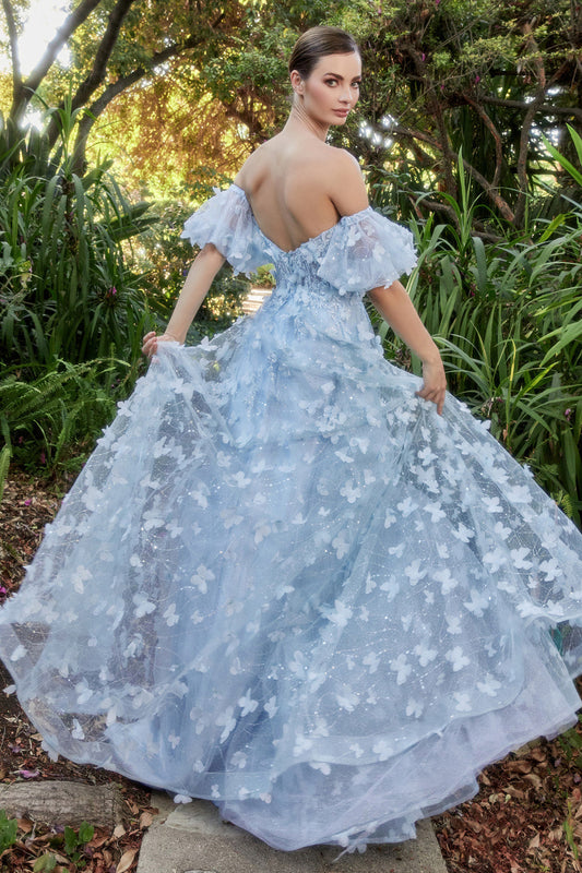 Organza Gown- Sky Blue