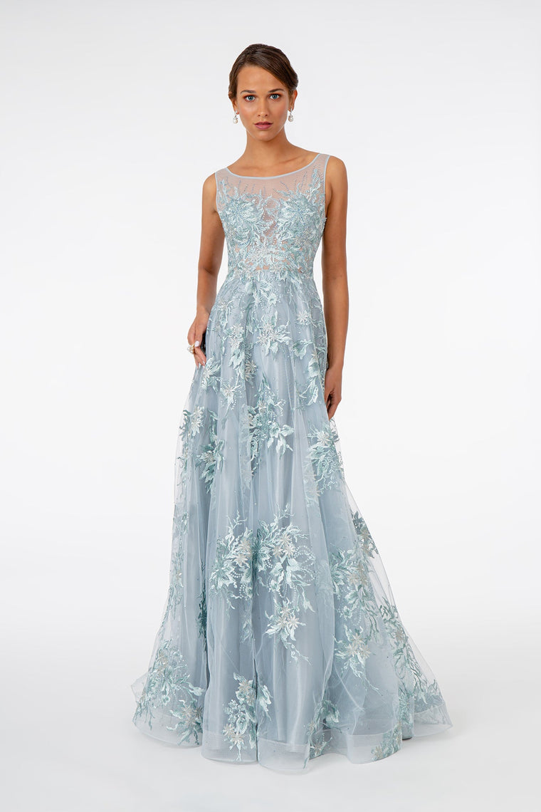 Emma Gown- Grey Blue