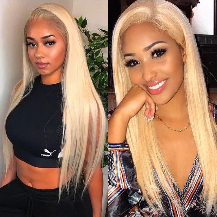 613 blonde 13x1 lace human hair wig