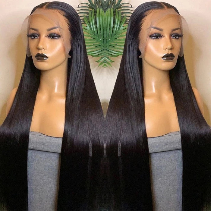 36 and 38 Inches 13X4  Straight Lace Front Human Hair Wig