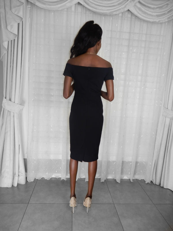 Niki Midi Dress- Black