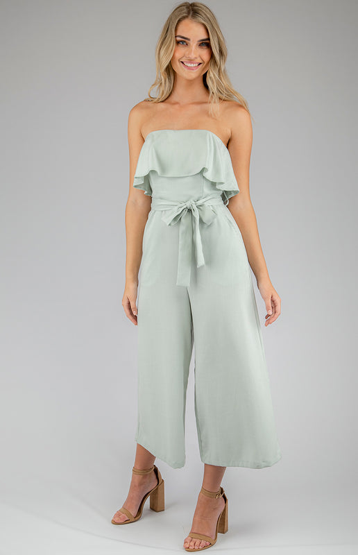 Ruffle Jumpsuit - Mint