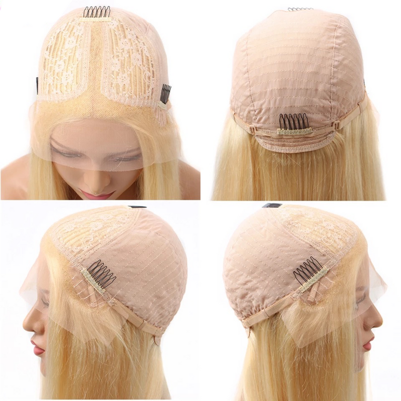 613 blonde 13x1 lace human hair wig