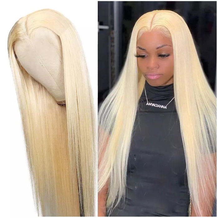 613 blonde 13x4 lace frontal human hair wig 180% Density