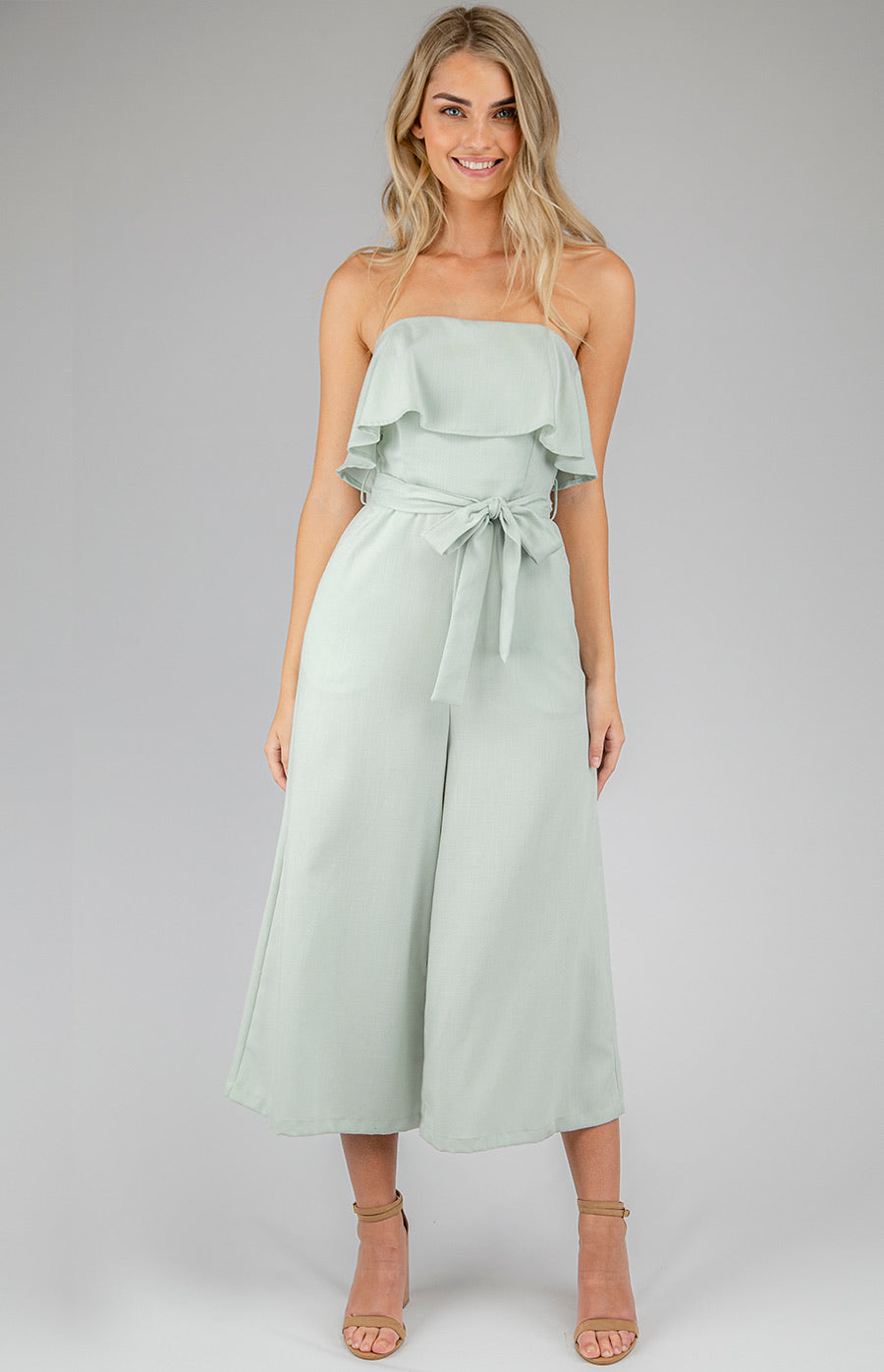 Ruffle Jumpsuit - Mint