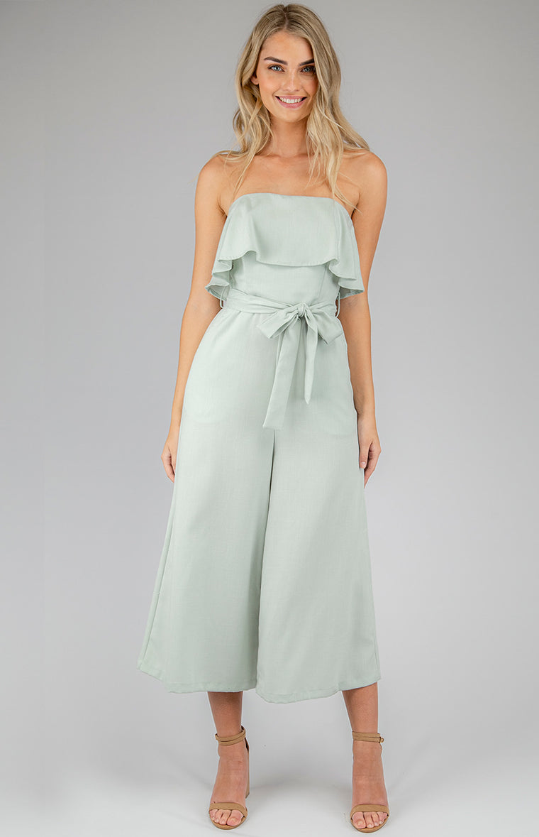 Ruffle Jumpsuit - Mint