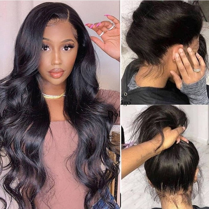 360 lace body wave Human Hair wig 150% density