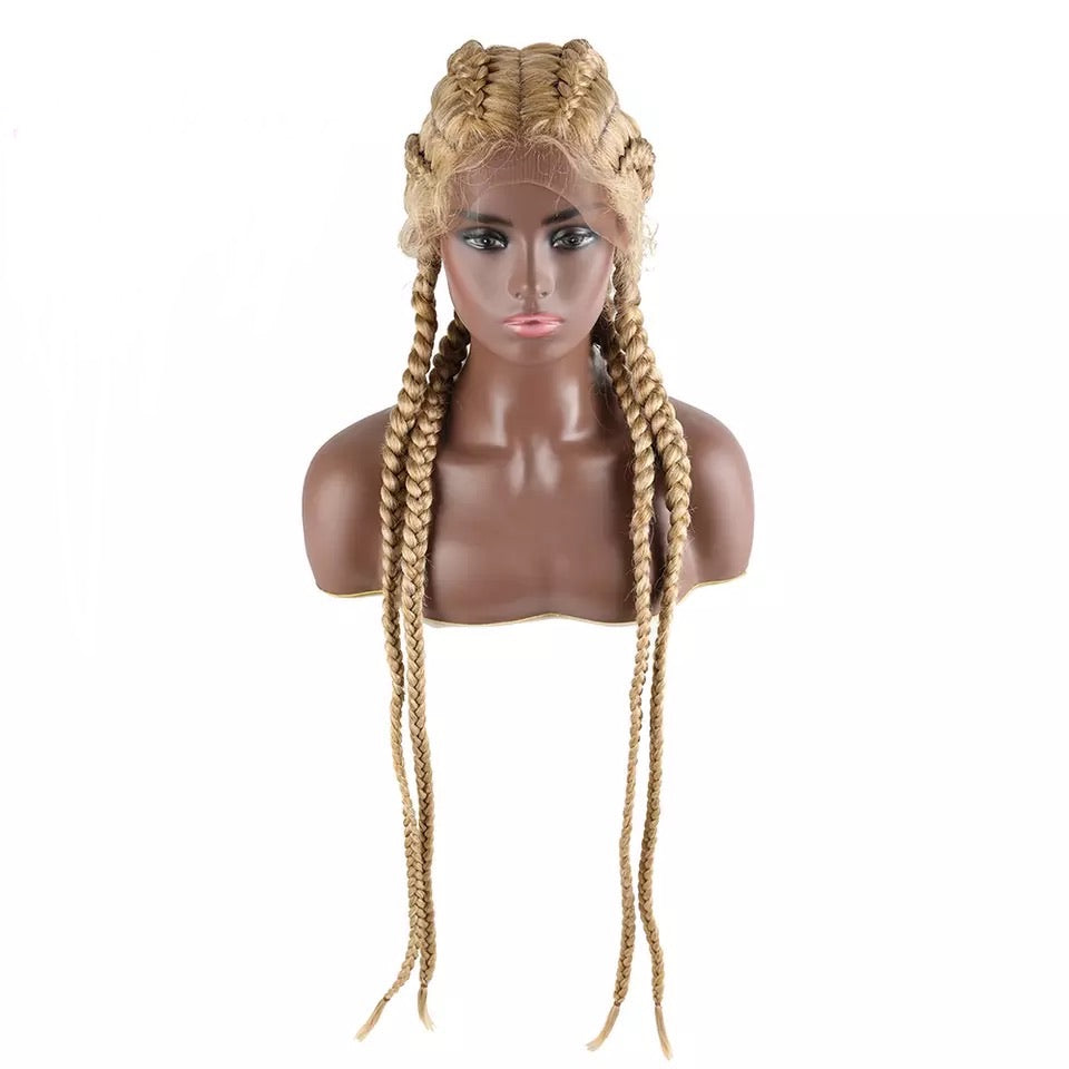 4 Braid Down Wig- blonde.