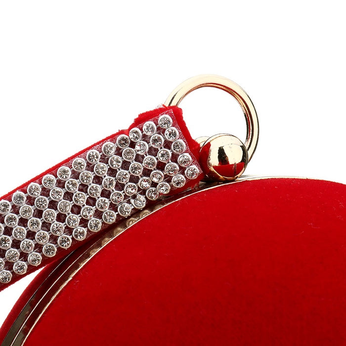 Velvet Iron Clutch- Red