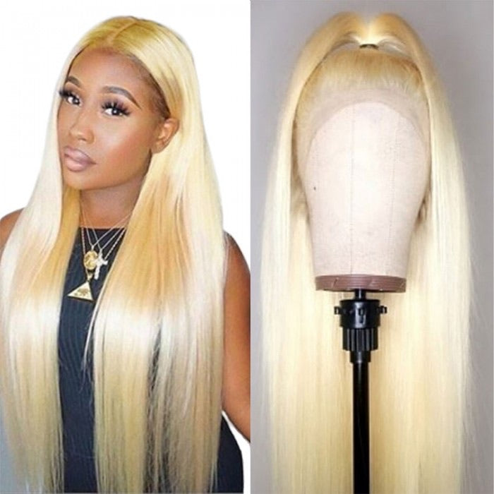 613 blonde 13x1 lace human hair wig