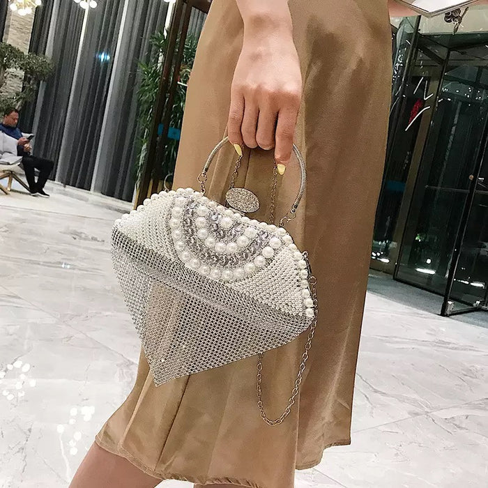 Crystal Tassel Evening Bag