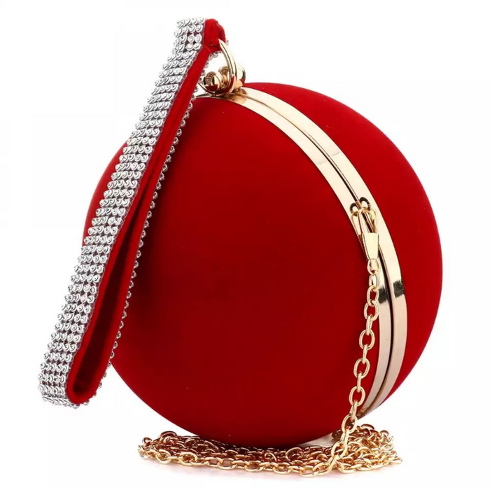 Velvet Iron Clutch- Red