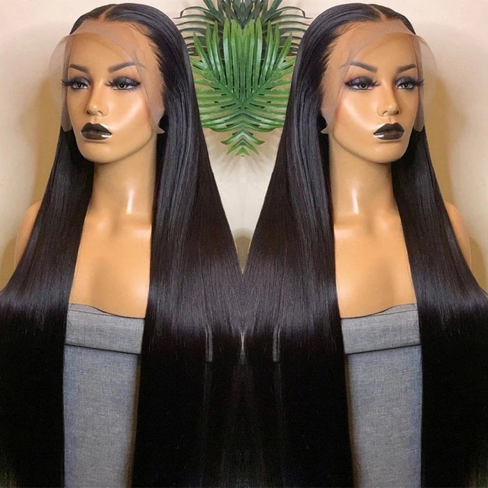 32 and 34 Inches 13X4  Straight Lace Front Human Hair Wig