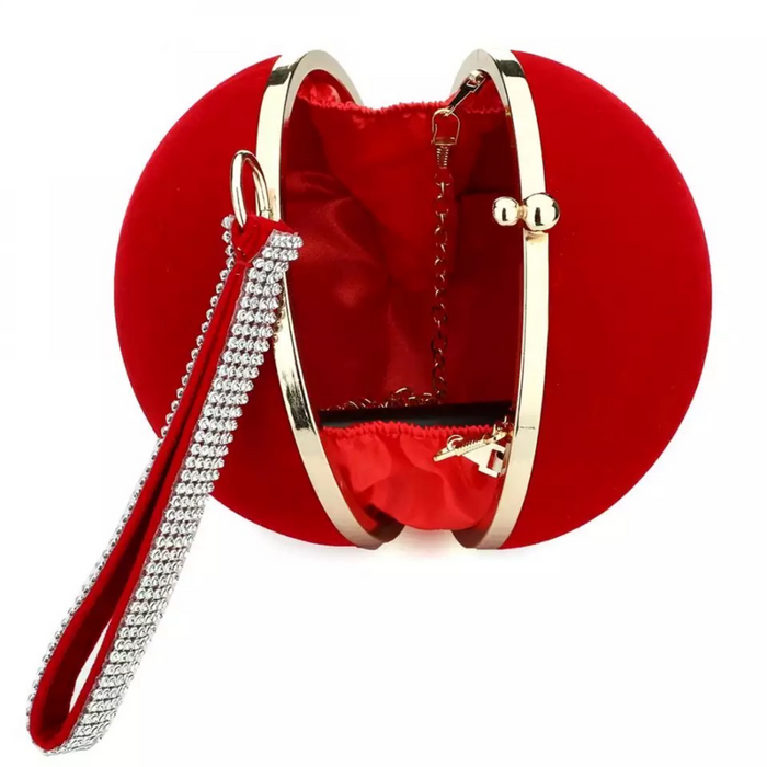 Velvet Iron Clutch- Red