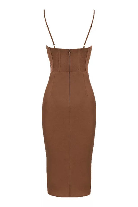 Paulina Dress- Brown