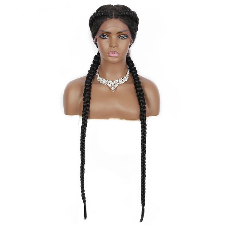 2 Braid Down Wig- Black