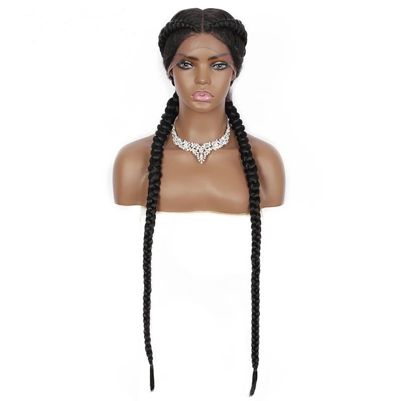 2 Braid Down Wig- Black