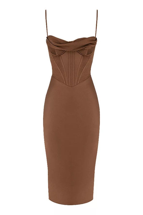 Paulina Dress- Brown