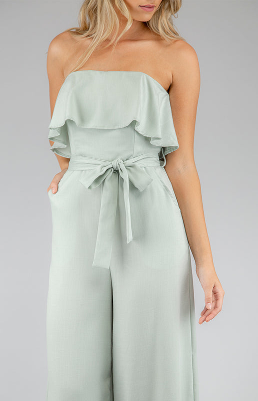 Ruffle Jumpsuit - Mint