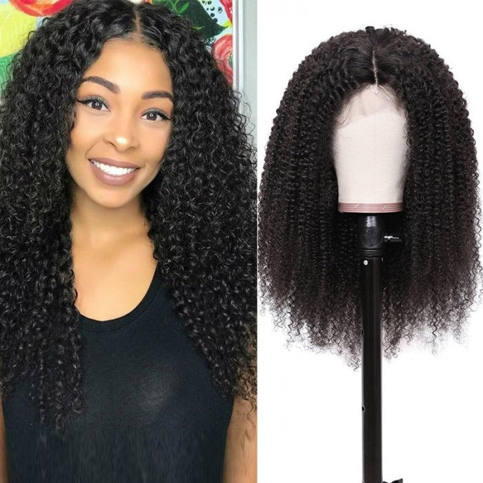 Kinky curly Human Hair wig 13x4 180% Density