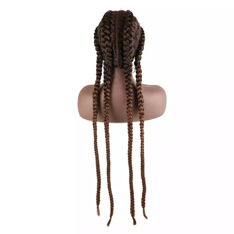 4 Braid Down Wig- Brown