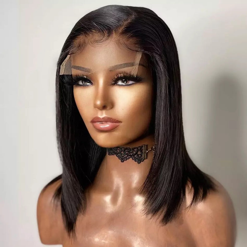 Bob 4x4 Closure human hair wig 150% Density