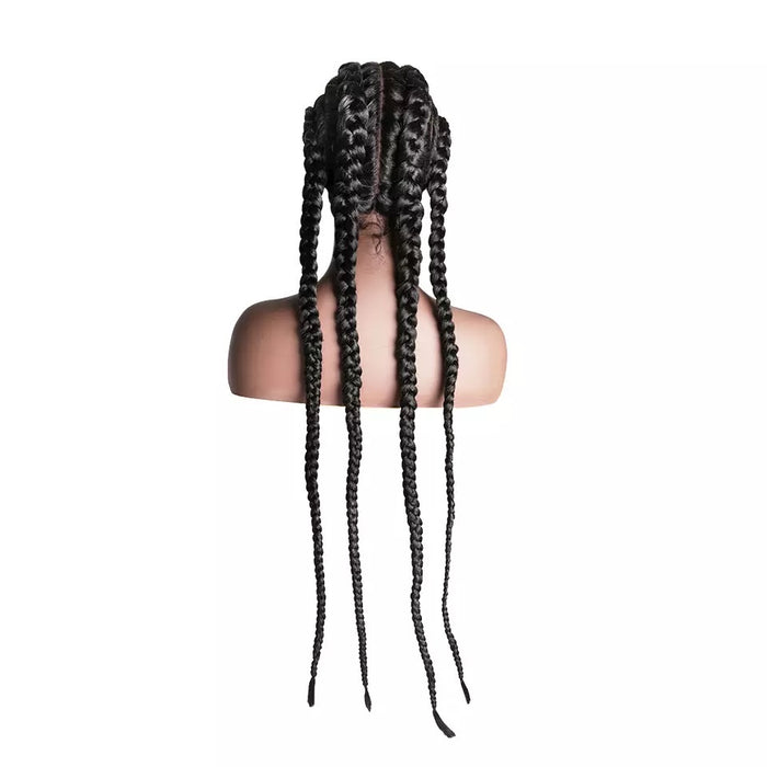 4 Braid Down Wig- Black